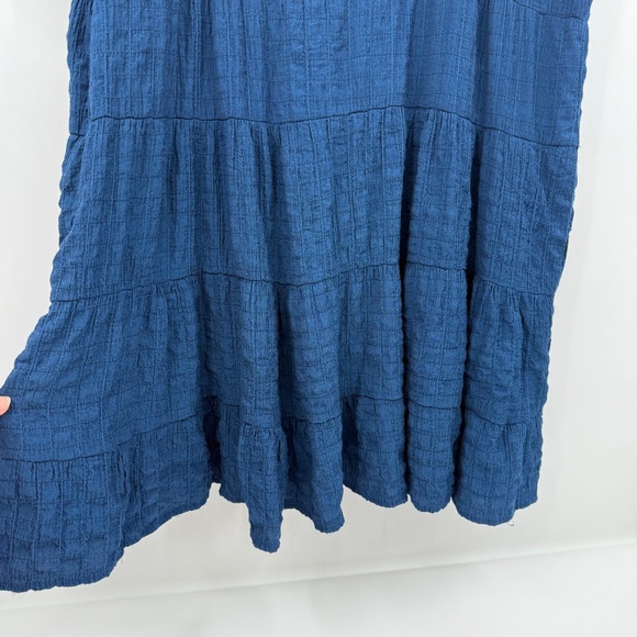 Knox Rose Dress Women XL Blue Tiered Short Length Prairie Peasant Boho Hippie - Picture 5 of 11